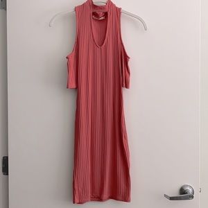 Salmon colored dress